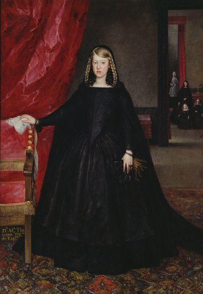 The Empress Dona Margarita of Austria in mourning dress (1480-1530) 1666 by Juan Bautista Martinez Del Mazo